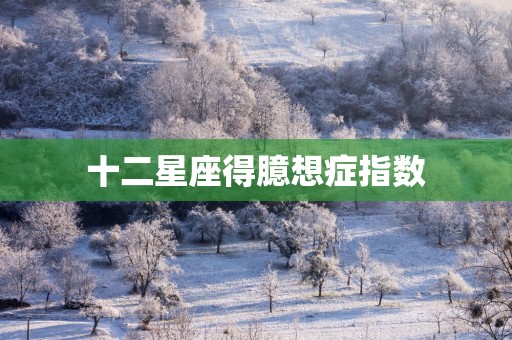 十二星座得臆想症指数