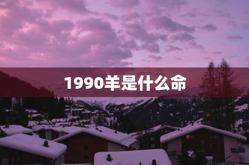 1990羊是什么命