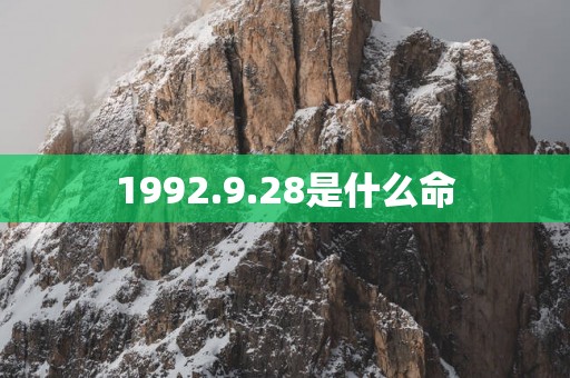 1992.9.28是什么命