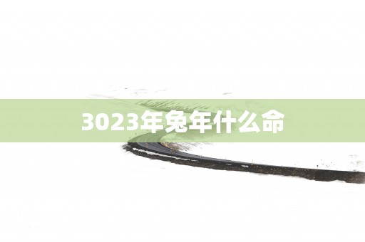 3023年蛇年什么命