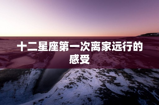 十二星座第一次离家远行的感受