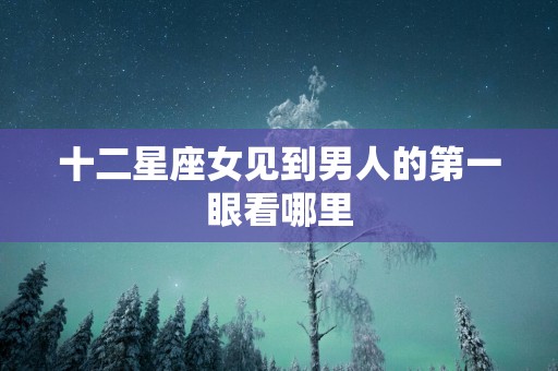 十二星座女见到男人的第一眼看哪里