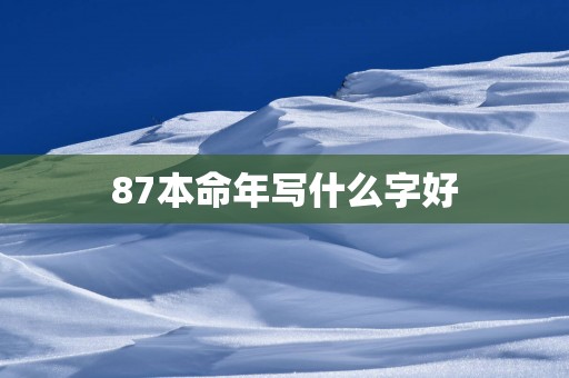 87本命年写什么字好