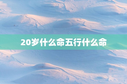 20岁什么命五行什么命