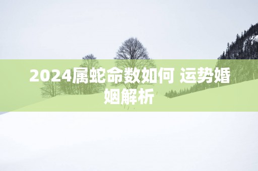 2025属蛇命数如何 运势婚姻解析