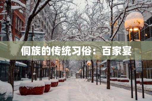 侗族的传统习俗：百家宴