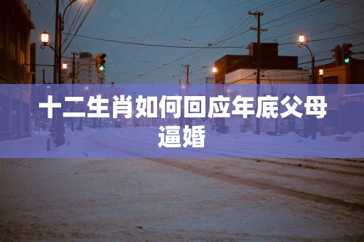 十二生肖如何回应年底父母逼婚