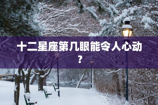 十二星座第几眼能令人心动？
