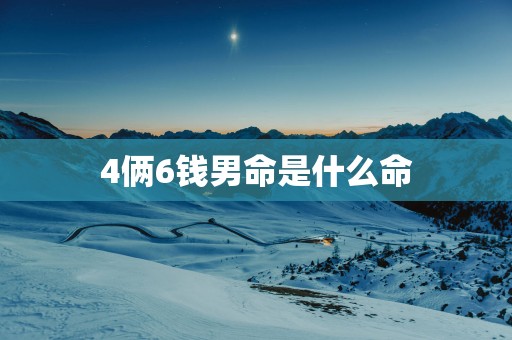 4俩6钱男命是什么命