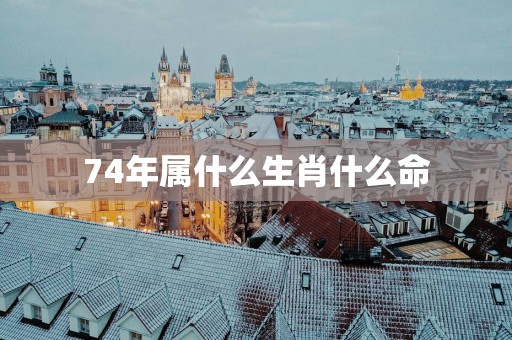 74年属什么生肖什么命