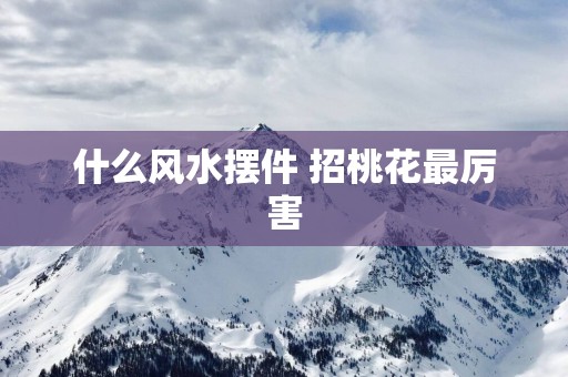 什么风水摆件 招桃花最厉害