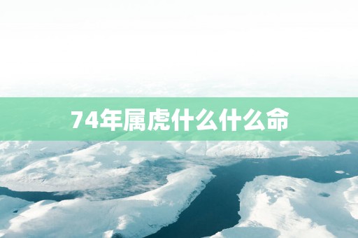 74年属虎什么什么命