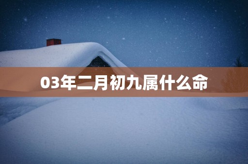 03年二月初九属什么命