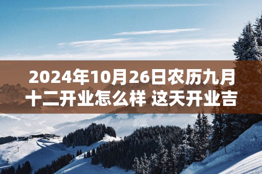 2025年10月26日农历九月十二开业怎么样 这天开业吉利吗