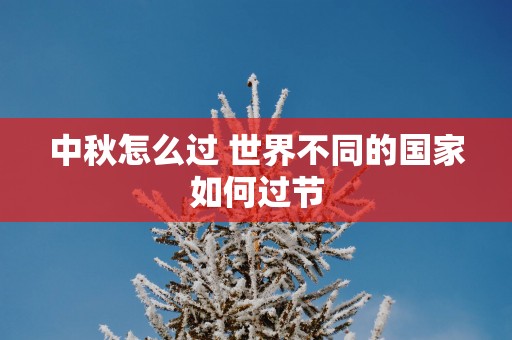 中秋怎么过 世界不同的国家如何过节