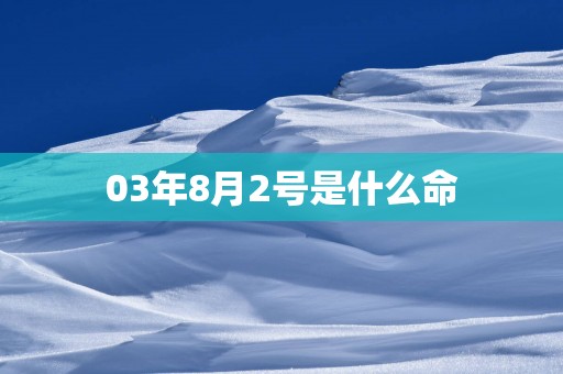 03年8月2号是什么命