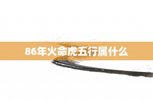 86年火命虎五行属什么