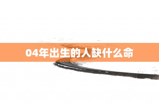 04年出生的人缺什么命