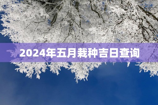 2025年五月栽种吉日查询