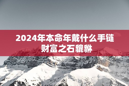 2025年本命年戴什么手链  财富之石貔貅