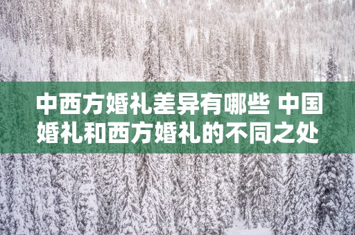 中西方婚礼差异有哪些 中国婚礼和西方婚礼的不同之处