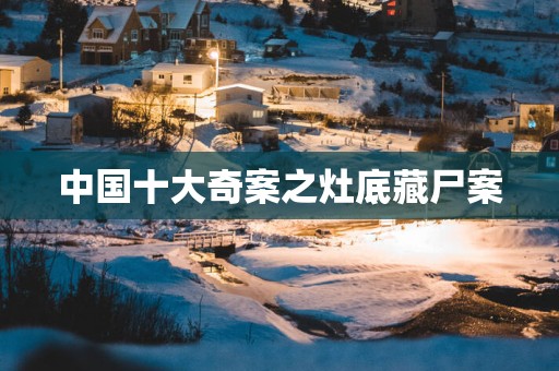 中国十大奇案之灶底藏尸案