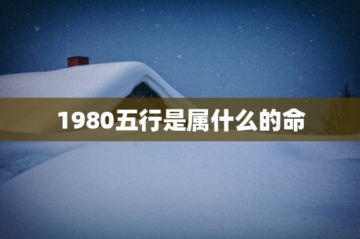 1980五行是属什么的命