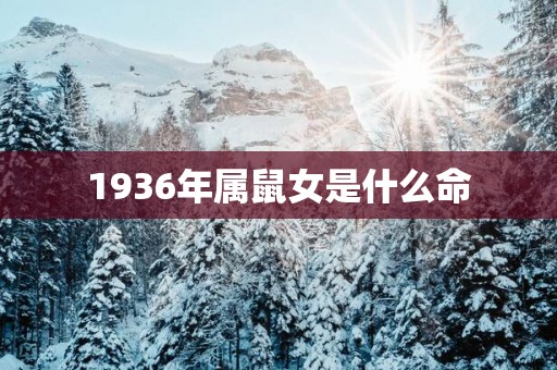 1936年属鼠女是什么命