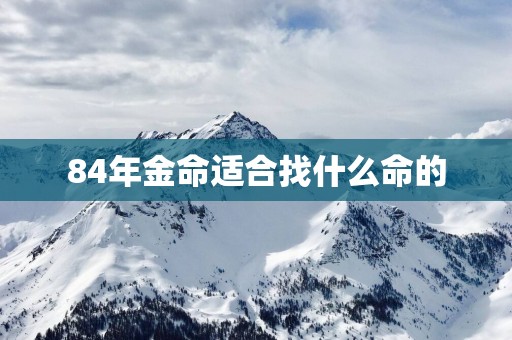 84年金命适合找什么命的