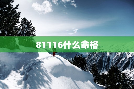 81116什么命格