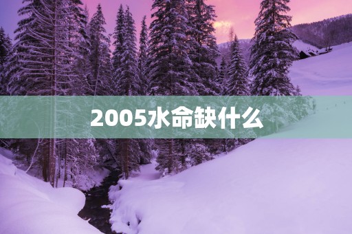 2005水命缺什么