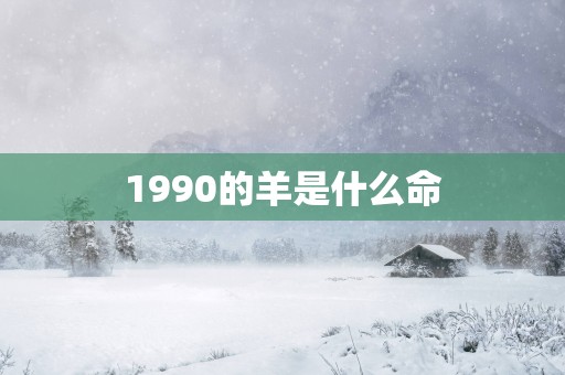 1990的羊是什么命
