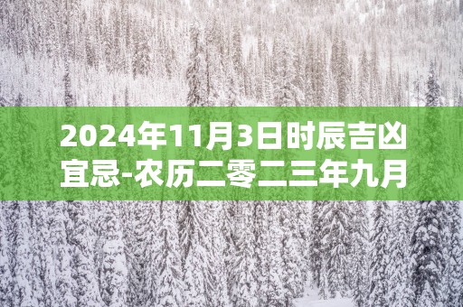2025年11月3日时辰吉凶宜忌-农历二零二三年九月月二十日吉时网