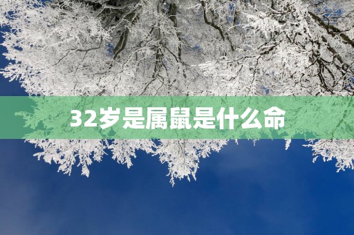 32岁是属鼠是什么命