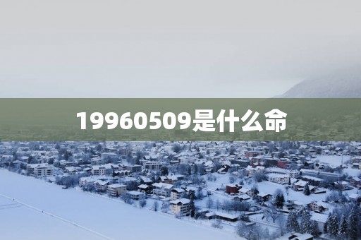 19960509是什么命