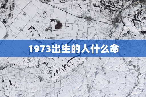 1973出生的人什么命