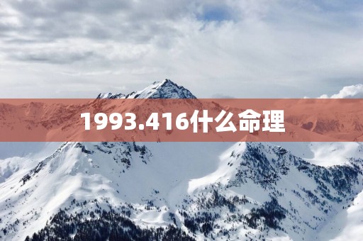 1993.416什么命理