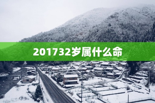201732岁属什么命