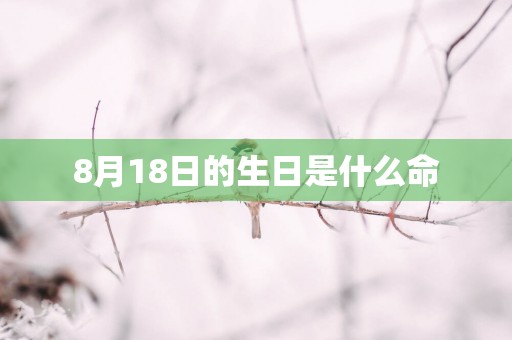 8月18日的生日是什么命