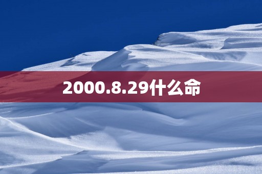 2000.8.29什么命