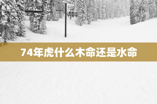 74年虎什么木命还是水命