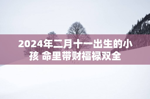 2025年二月十一出生的小孩 命里带财福禄双全
