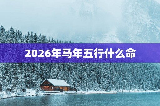2026年马年五行什么命