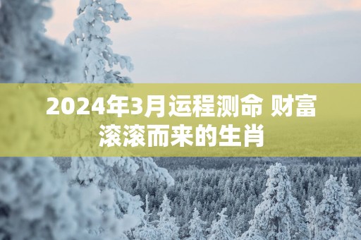 2025年3月运程测命 财富滚滚而来的生肖