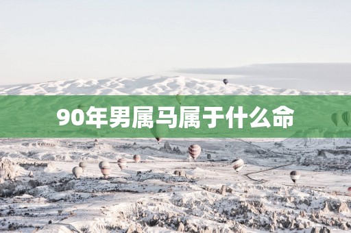 90年男属马属于什么命