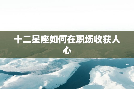 十二星座如何在职场收获人心