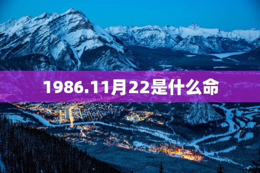 1986.11月22是什么命