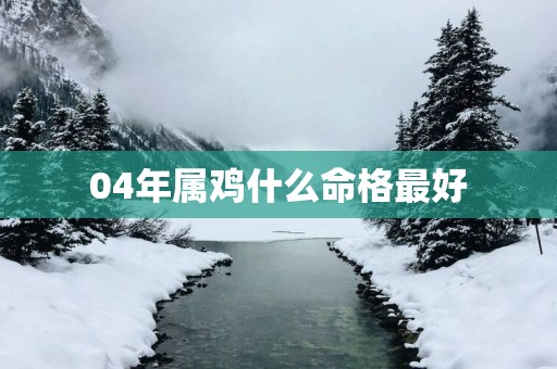 04年属鸡什么命格最好
