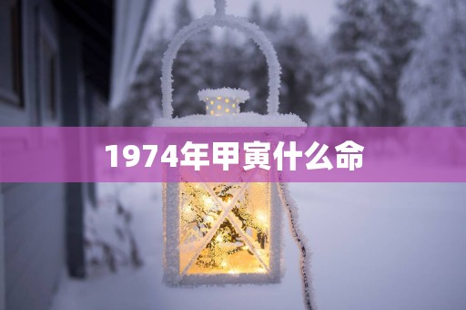 1974年甲寅什么命