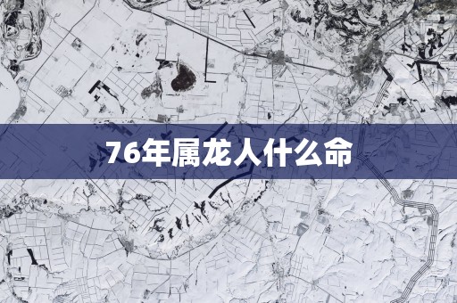 76年属龙人什么命